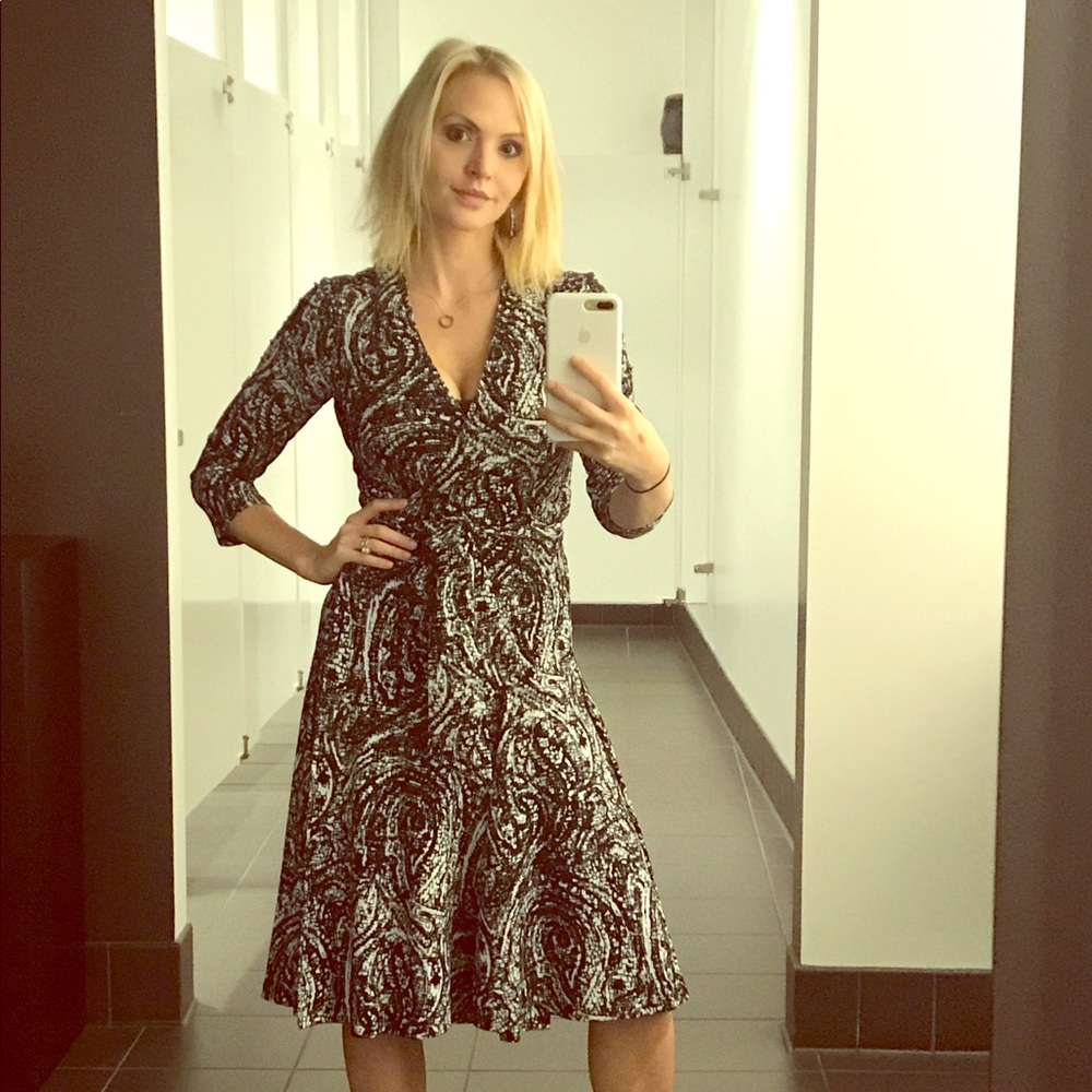 Lauren Ralph Lauren Printed Jersey Wrap Dress