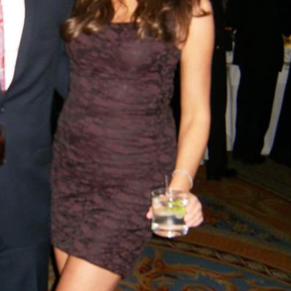 Free People black & maroon lace dress. Size small.