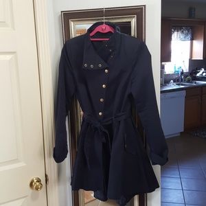 Navy Blue Trench Coat