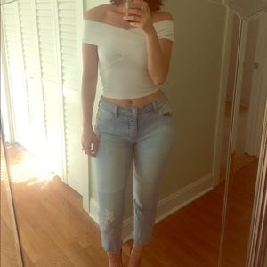 ZARA white crop
