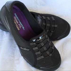 Skechers Black Slip on Shoes Size 7.5