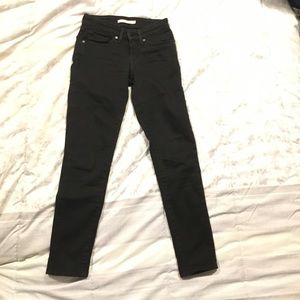 Levi's 711 black skinny jeans.