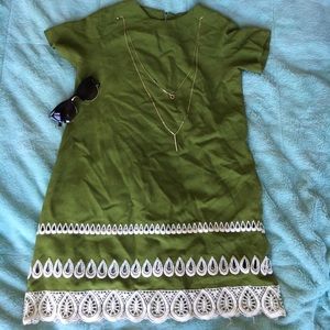 VINTAGE 1960s Handmade Green Dress VINTAGE 1960s Handmade Green Dress