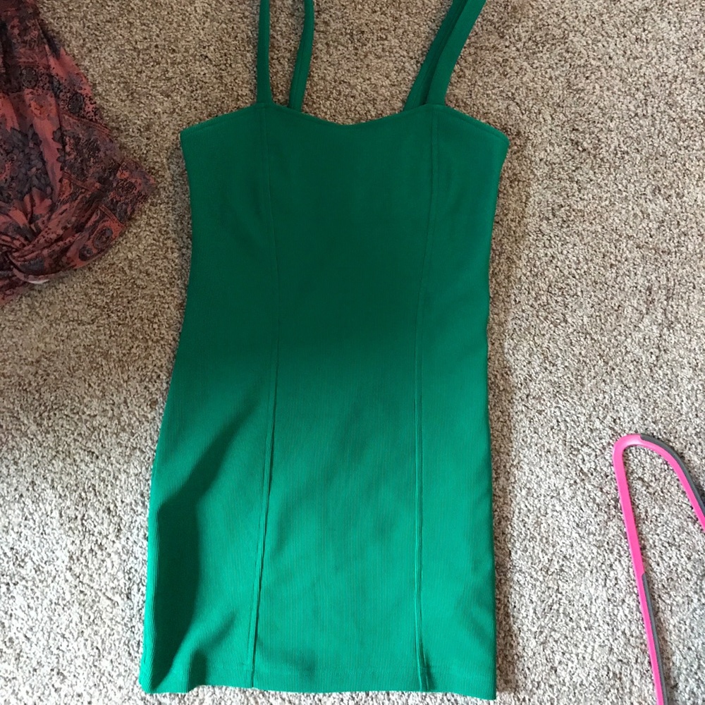 Tight little green dress