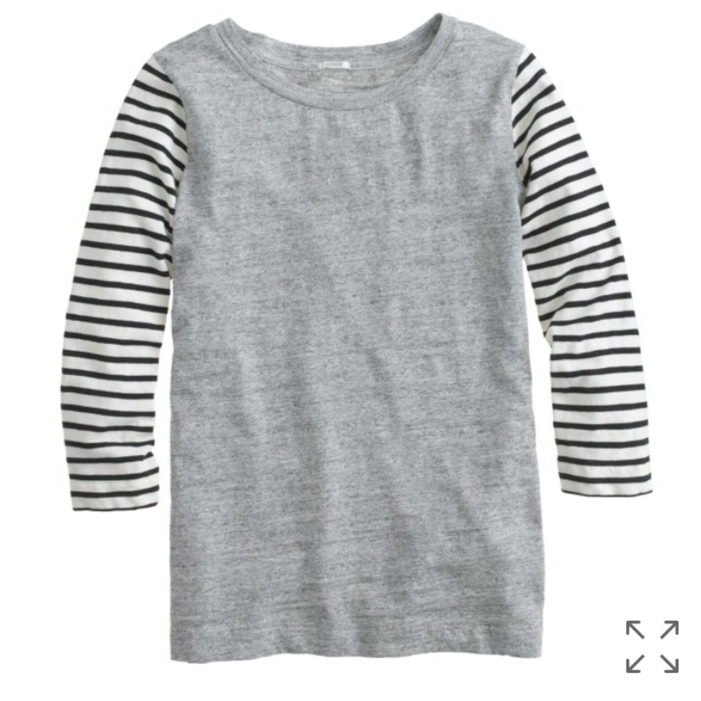 J.  Crew Striped Sleeve T-Shirt
