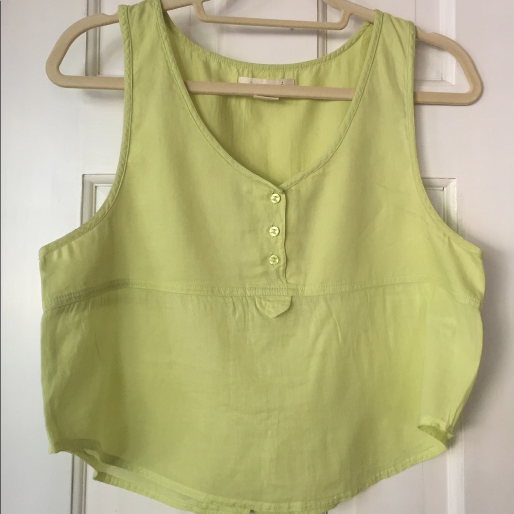 Urban Outfitters Yellow Cropped Tank ( M )