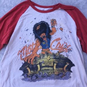 Vintage looking Motley Crue baseball tee