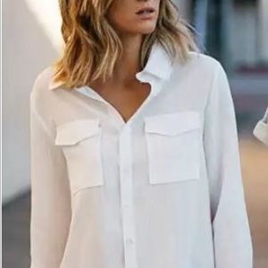 Gorgeous Linen/Cotton Shirt, White, L New!