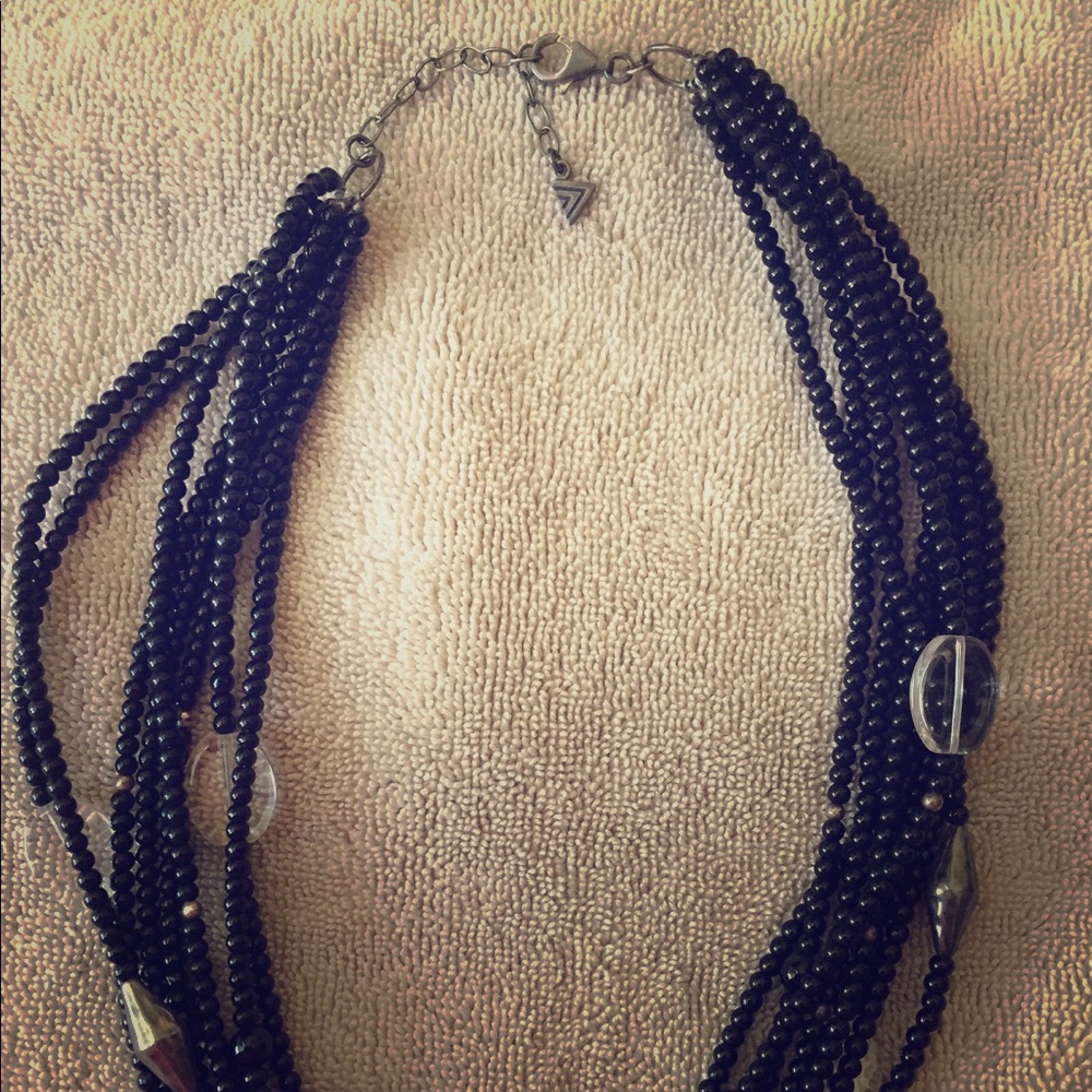Silpada black bead & .925 sterling necklace
