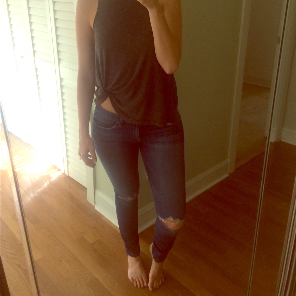 JOES jeans - dark blue ripped knee