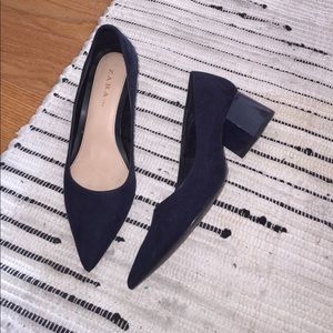 Zara navy blue heel