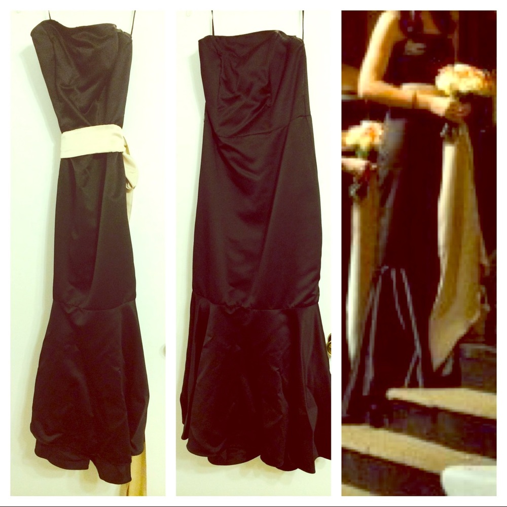 Mori Lee black trumpet gown