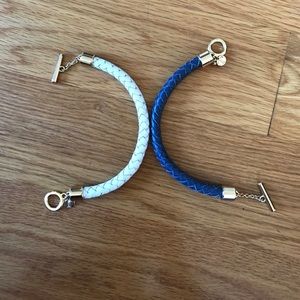 Pair of Talbots braided leather bracelets