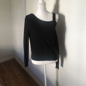 Black off the shoulder sweater