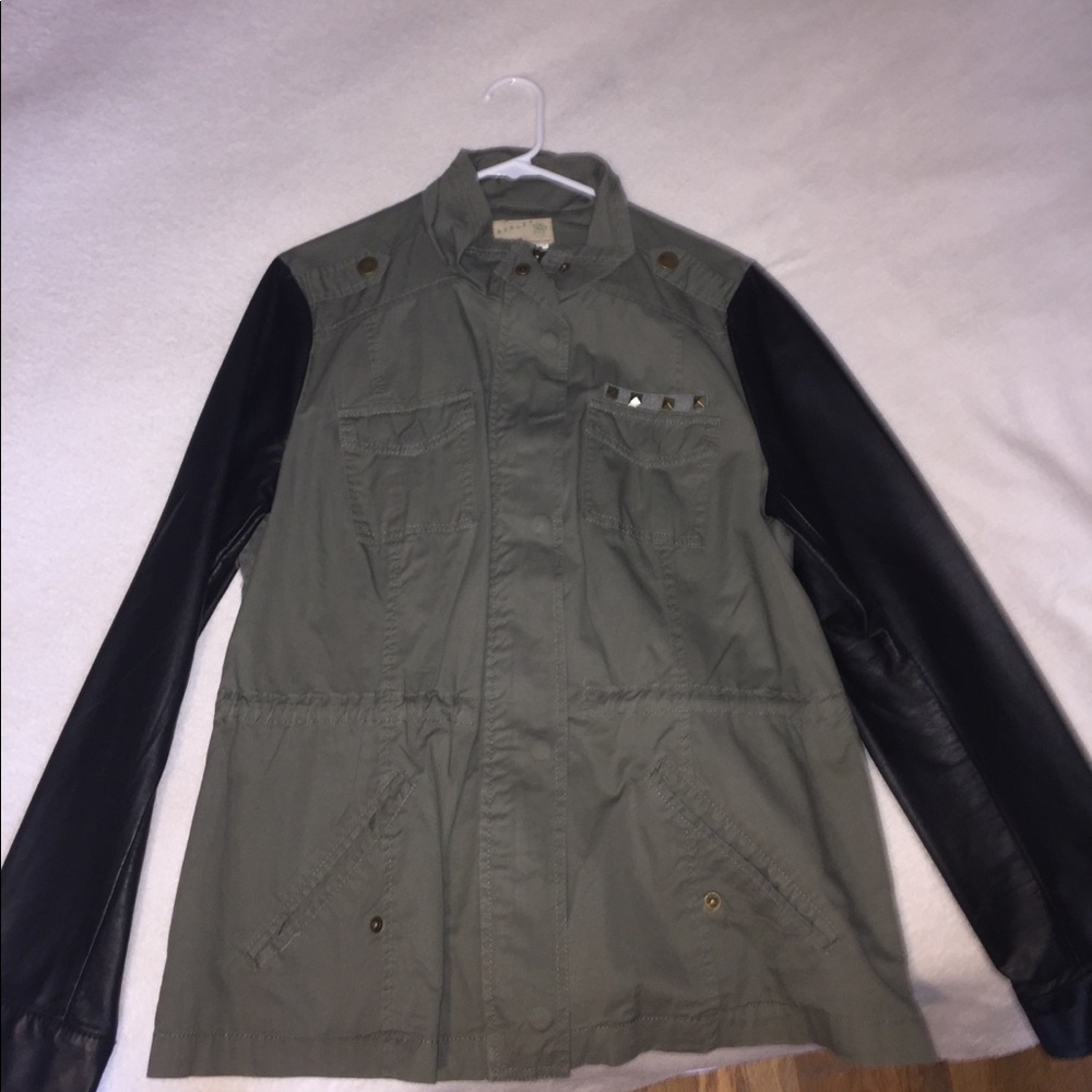Black and army green jacket