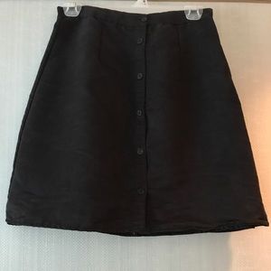 Black suede skirt