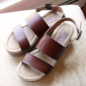 Perfect condition Blowfish brown leather platforms
