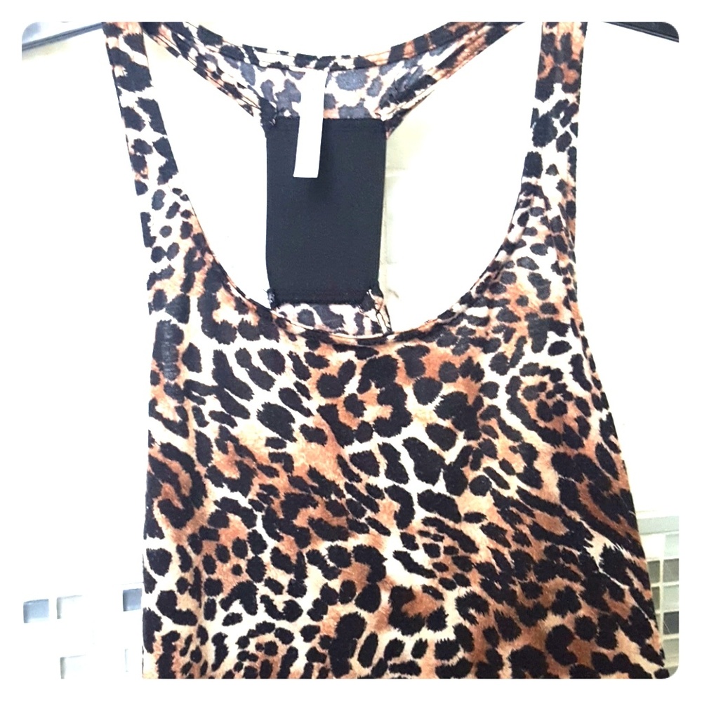 Racerback leopard tank