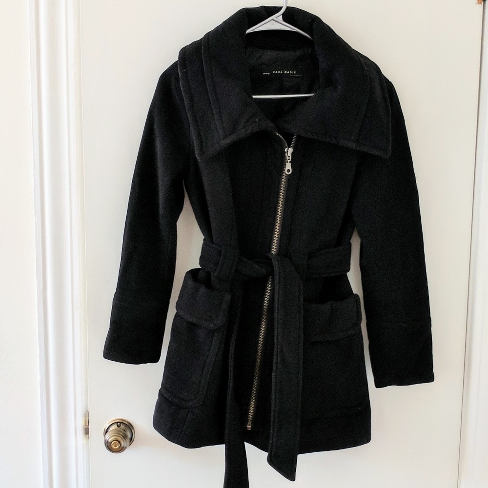 LAST CHANCE! Zara Black Wool Coat