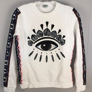 Kenzo // Women's Eye Taped Sleeve Sweatshirt
