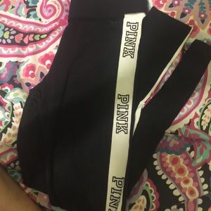 VS PINK BLACK LOGO PANTS
