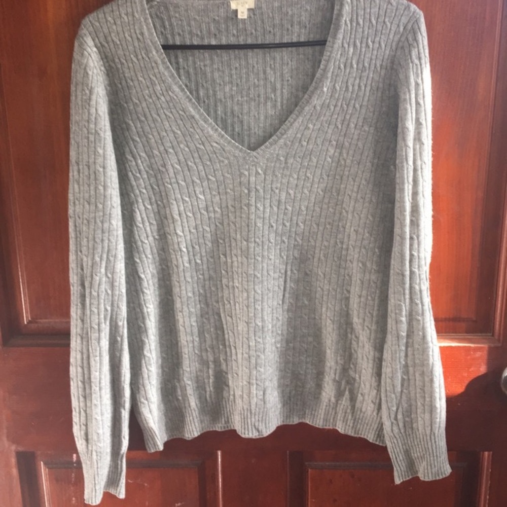 J. Crew gray v-neck sweater - Picture 5 of 5