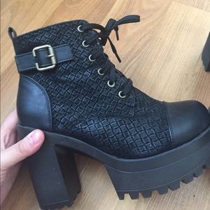 Cute black heel boots