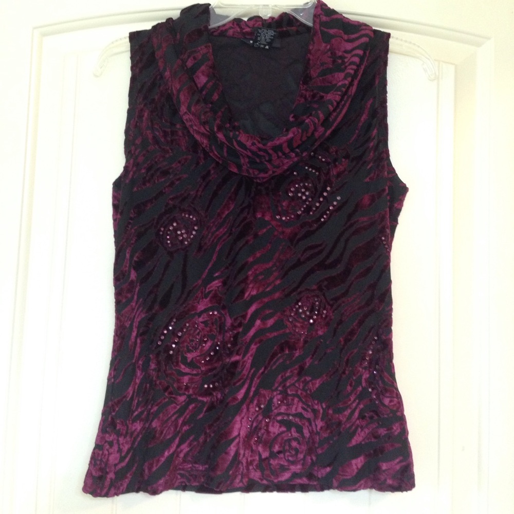 Vintage Velvet Rose Top