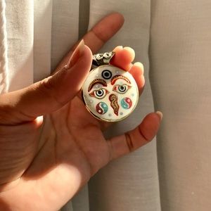 Two sided necklace charm