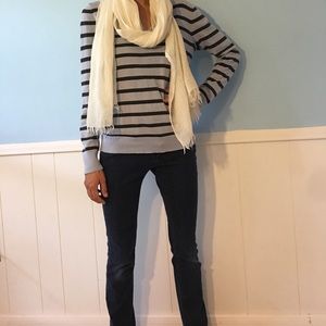 Loft Striped blue sweater, size small