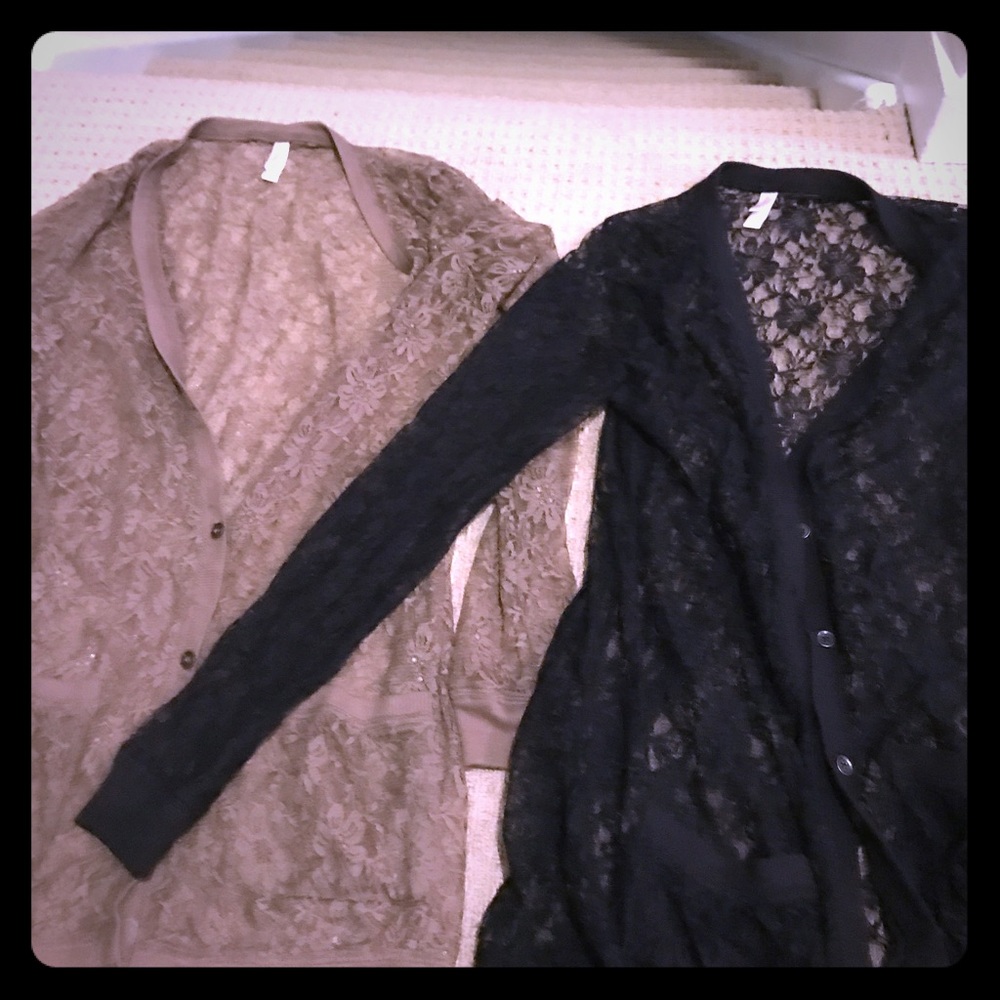 2 xhilaration lace cardigans! Never worn!