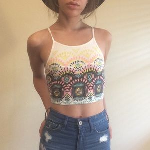 Cute cross back crop top