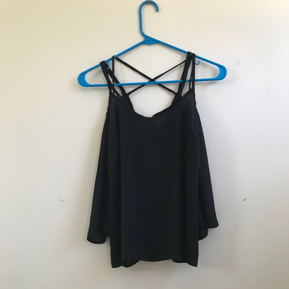 Strappy black top