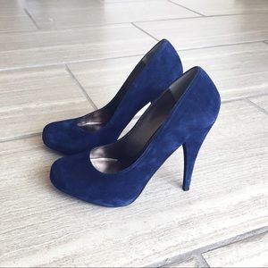 Steve Madden Cobalt Blue Trinitie Suede Pumps