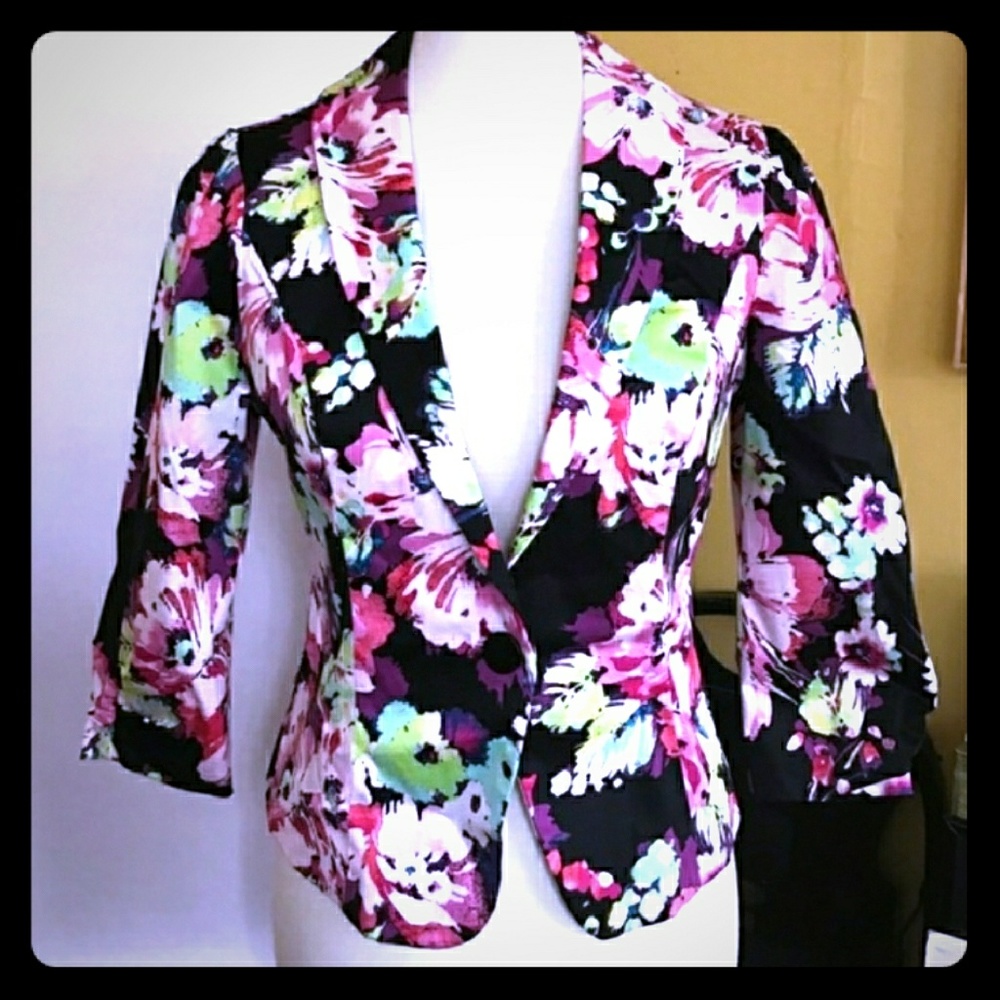 NWT CANDIES FLORAL BLAZER JACKET - Picture 1 of 6