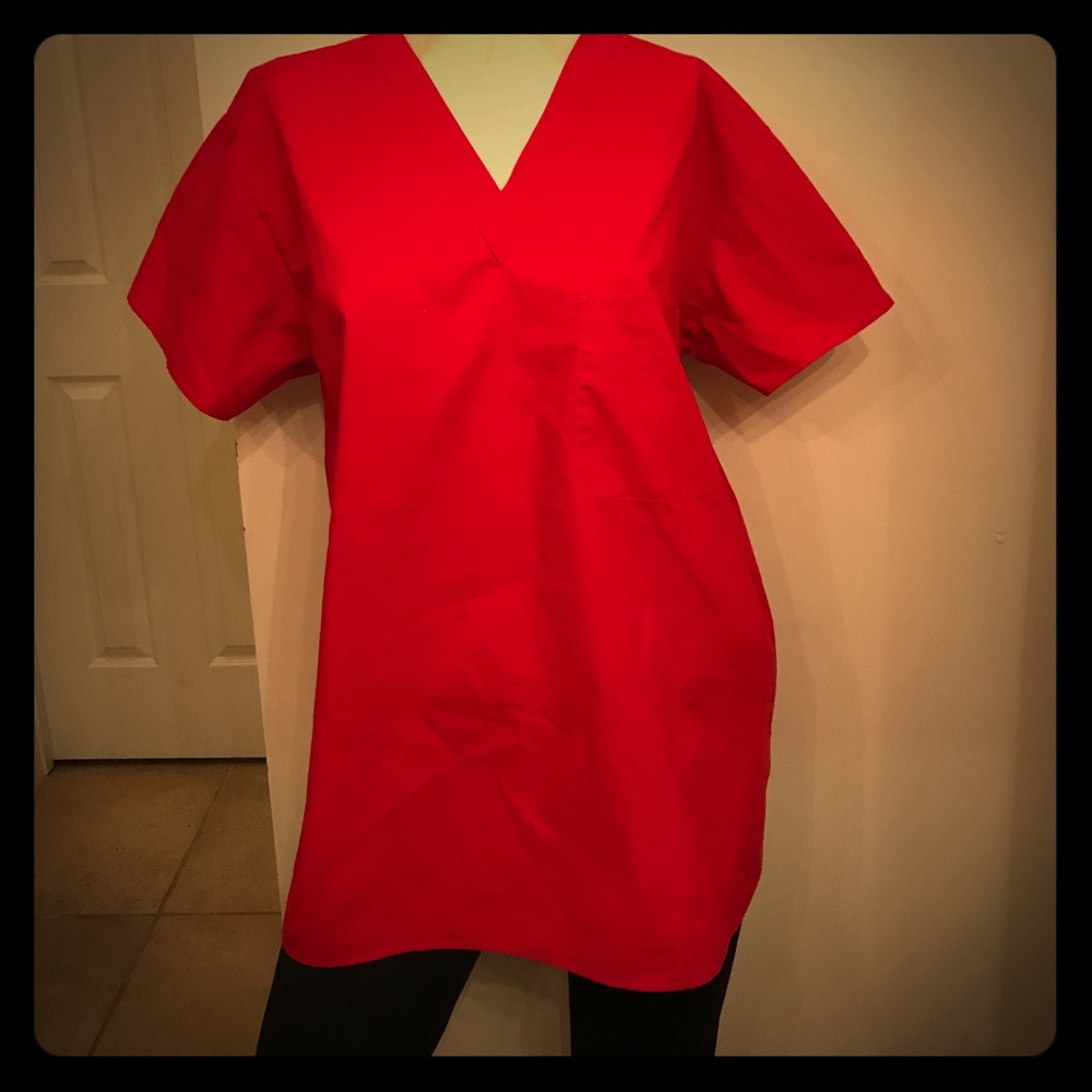 Basic Red Scrub top