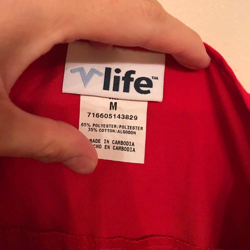 Basic Red Scrub top - Picture 3 of 3