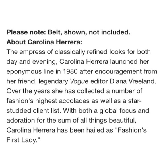 SOLD HP🎉 EUC Carolina Herrera Silk Faille Blouse - Picture 4 of 6