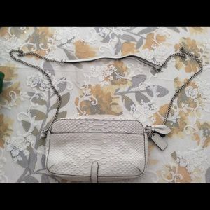 Coach White Leather Cross-body Purse