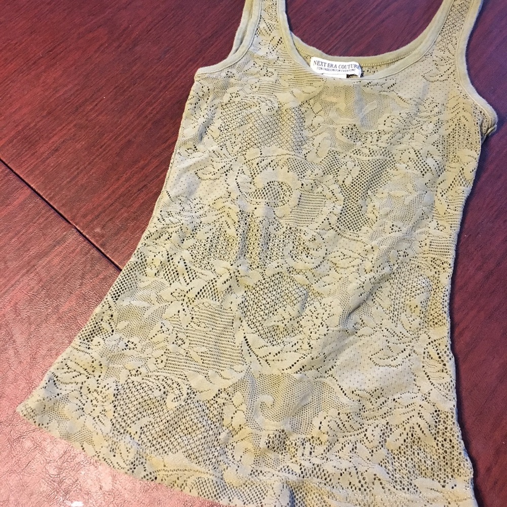 Olive green tank top