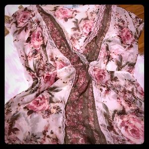 Maurice’s floral sheer blouse Maurice’s floral sheer blouse