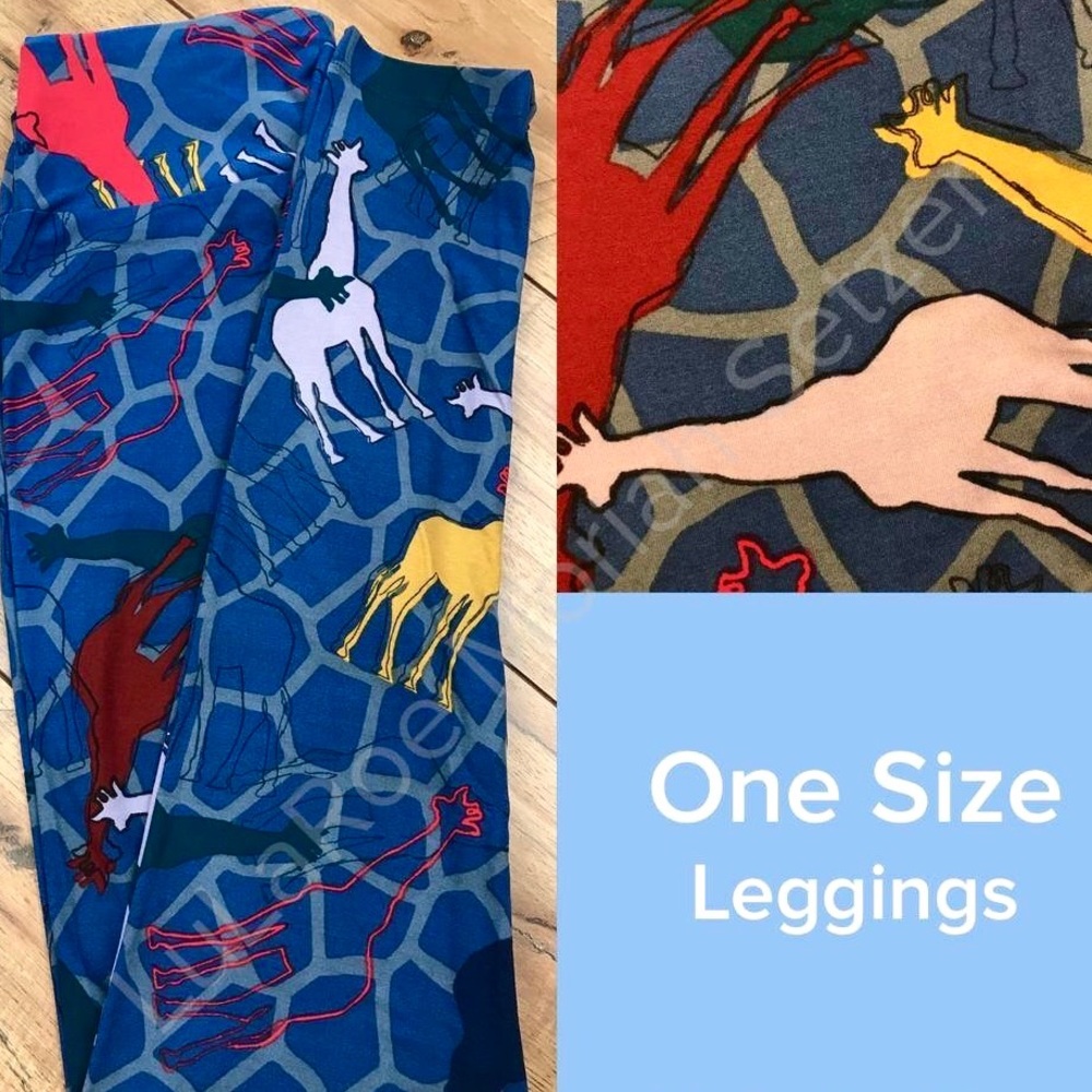 NWT Hard To Find Giraffe OS Leggings