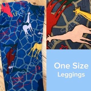 NWT Hard To Find Giraffe OS Leggings