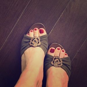 Donald J Pliner jeweled flower sandals