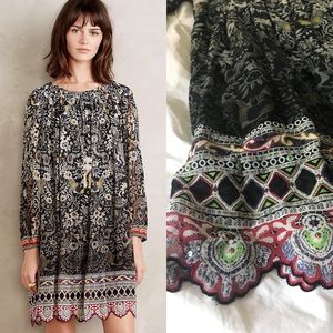 Anthropologie Tanvi Kedia black swing dress