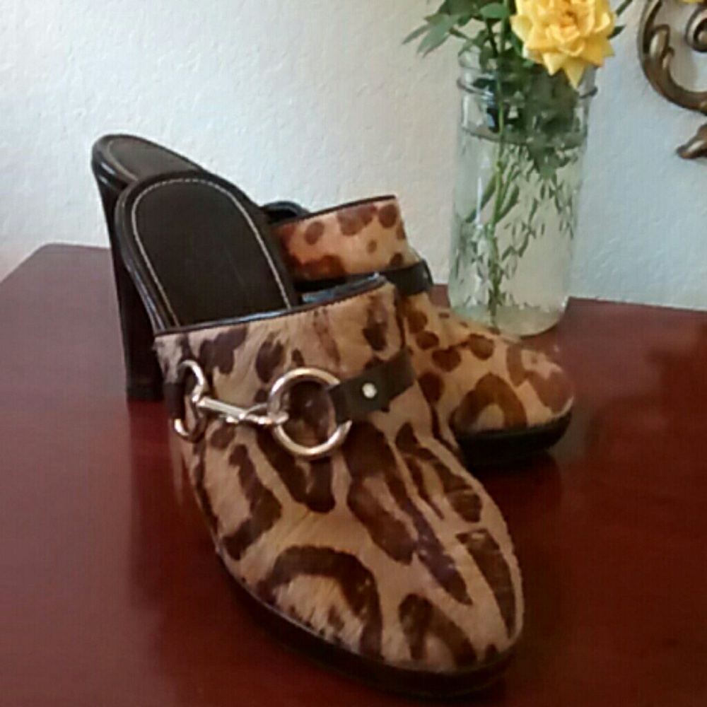 Coach Horsehair Mules