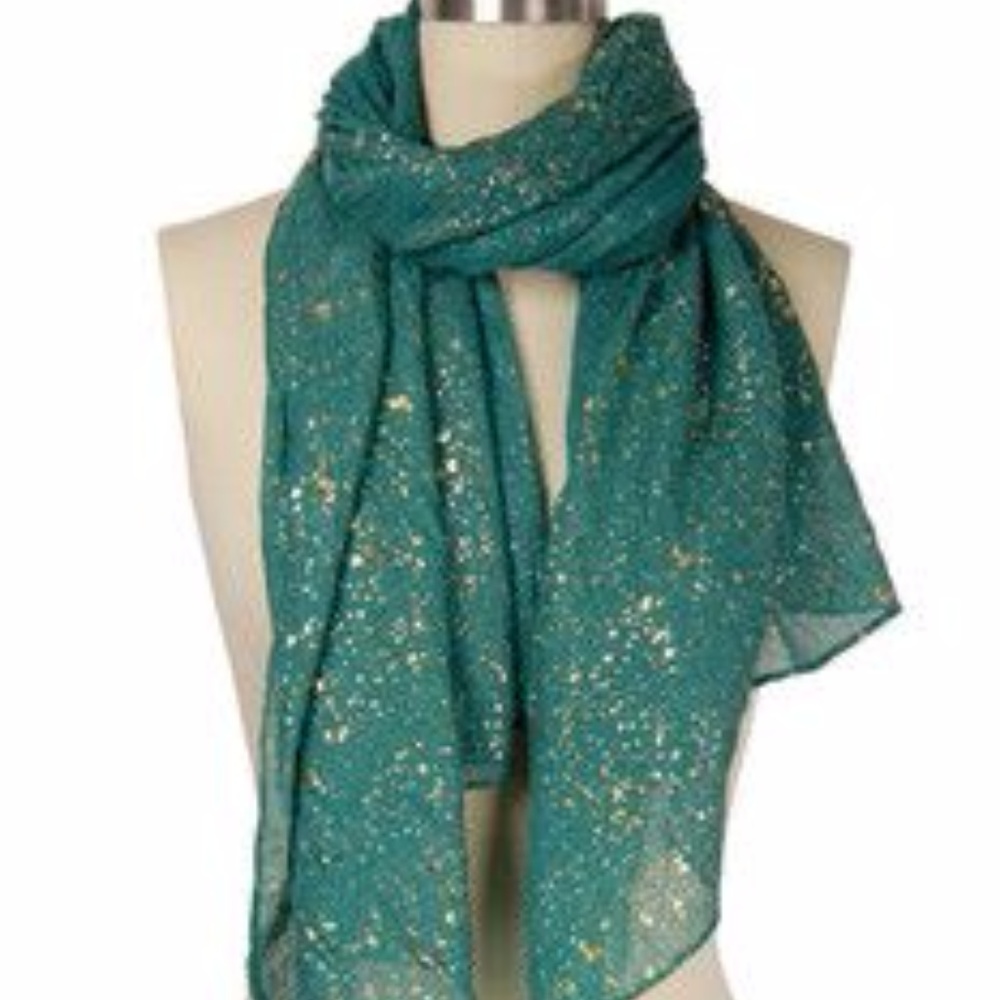 Saachi Green and Gold Scarf