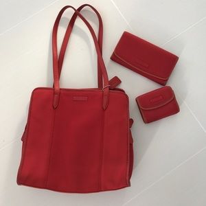 Coach signature series red bag wallet coin purse