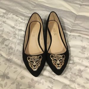 Aldo suede cheetah flats