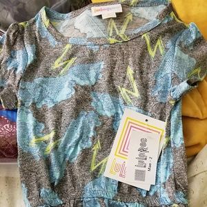 NWT unicorn lightning lularoe Mae 2t